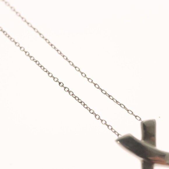 TIFFANY&Co. Kiss Necklace Ag925 Silver Auth am8122 - Picture 1 of 14